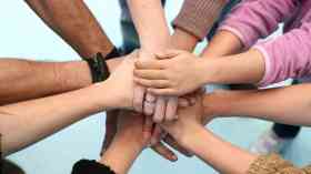 People joining hands