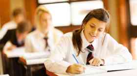 Students taking exam