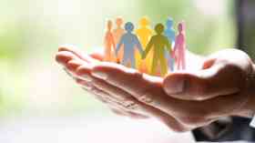 A group of people.