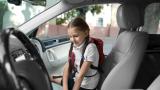 School girl with backpack