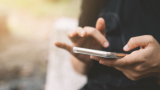 Person using a mobile phone