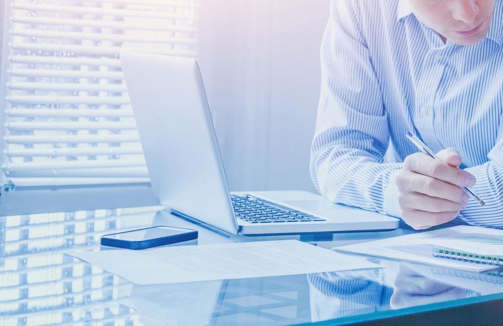 Man on computer